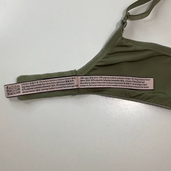 Victoria’s Secret uplift semi Demi army green wired bra size 34C EUC - Picture 8 of 15